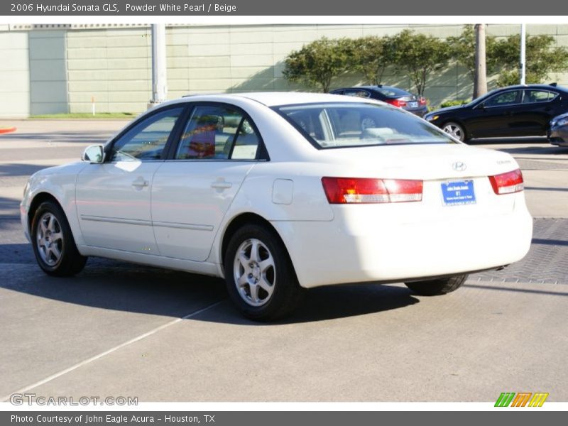 Powder White Pearl / Beige 2006 Hyundai Sonata GLS