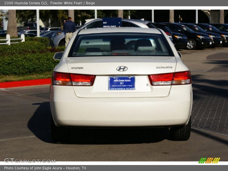 Powder White Pearl / Beige 2006 Hyundai Sonata GLS