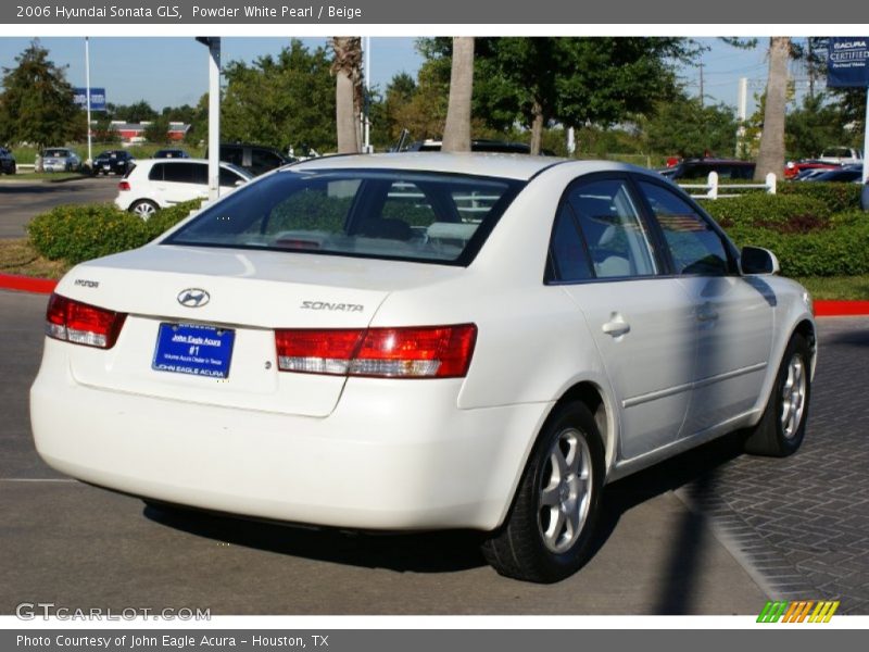Powder White Pearl / Beige 2006 Hyundai Sonata GLS