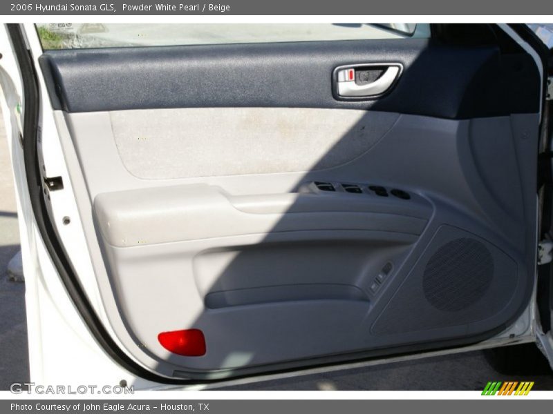 Powder White Pearl / Beige 2006 Hyundai Sonata GLS