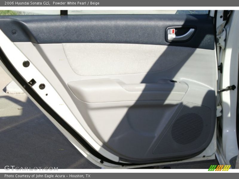 Powder White Pearl / Beige 2006 Hyundai Sonata GLS
