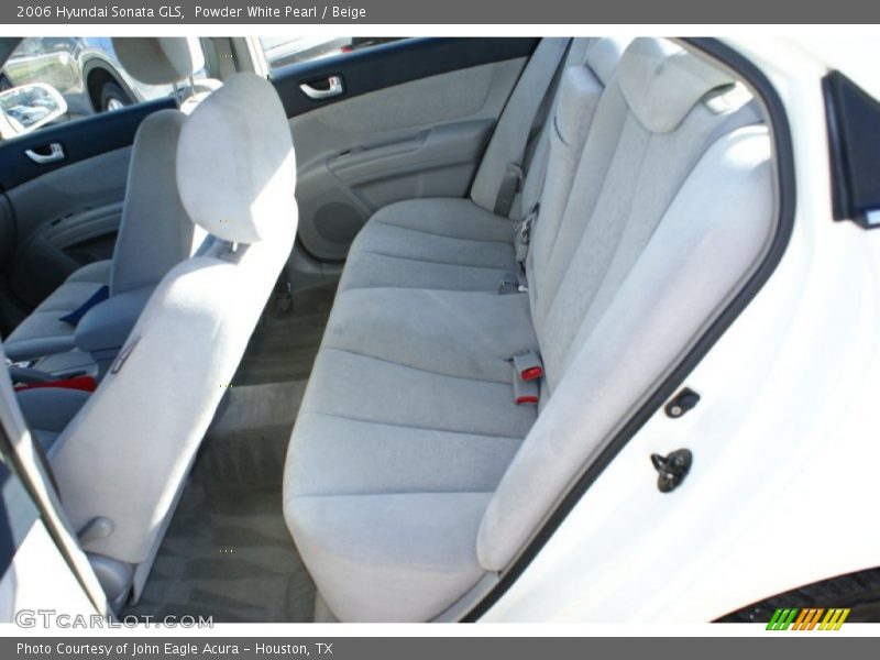 Powder White Pearl / Beige 2006 Hyundai Sonata GLS