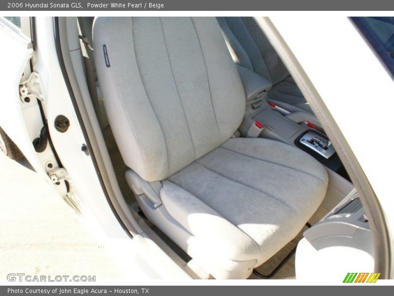 Powder White Pearl / Beige 2006 Hyundai Sonata GLS