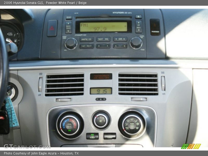 Powder White Pearl / Beige 2006 Hyundai Sonata GLS
