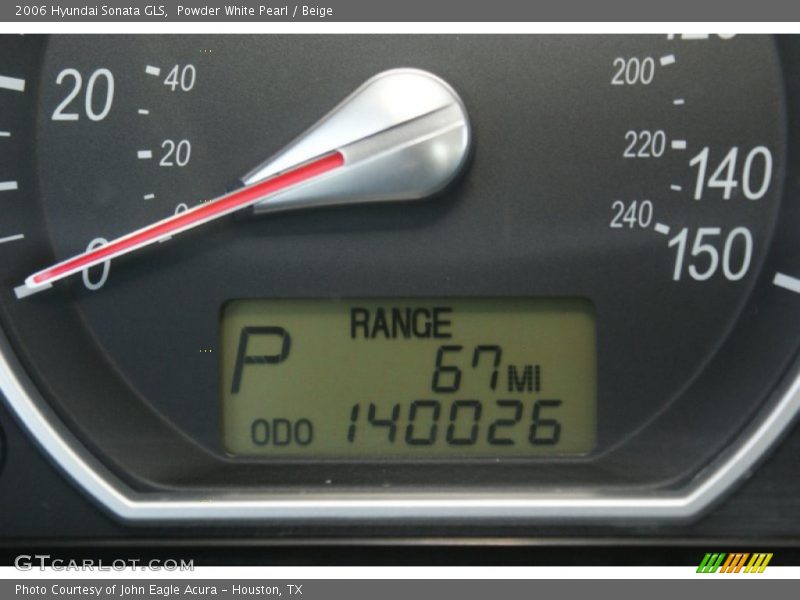 Powder White Pearl / Beige 2006 Hyundai Sonata GLS