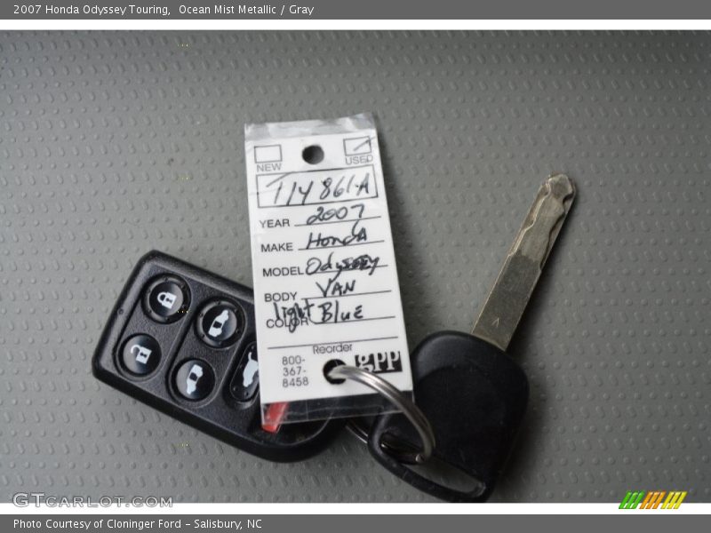 Ocean Mist Metallic / Gray 2007 Honda Odyssey Touring