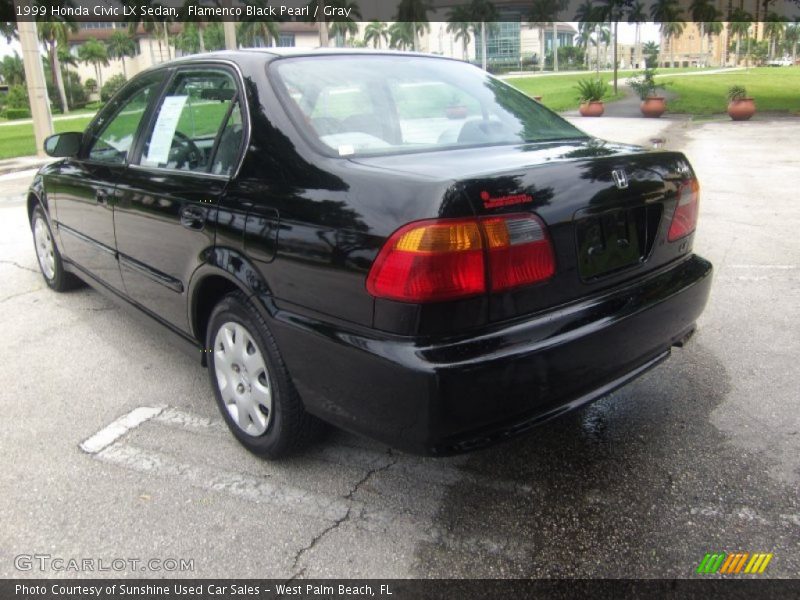 Flamenco Black Pearl / Gray 1999 Honda Civic LX Sedan
