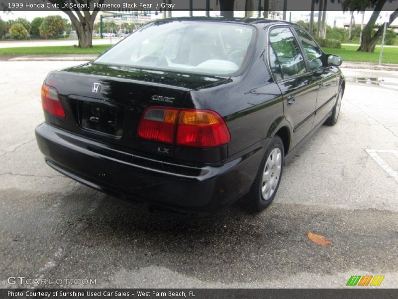 Flamenco Black Pearl / Gray 1999 Honda Civic LX Sedan