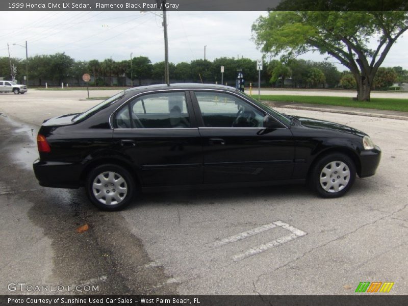 Flamenco Black Pearl / Gray 1999 Honda Civic LX Sedan