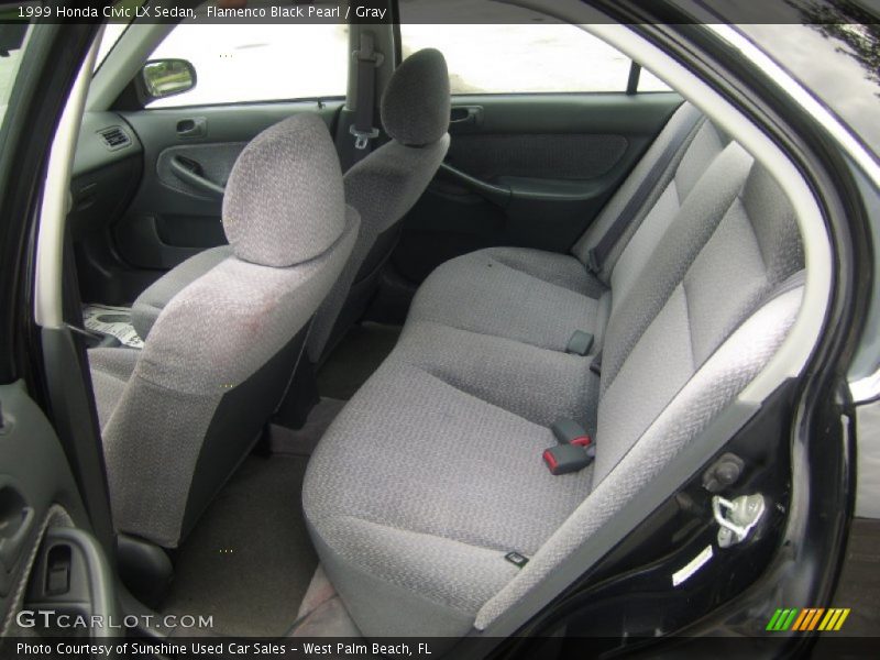 Flamenco Black Pearl / Gray 1999 Honda Civic LX Sedan