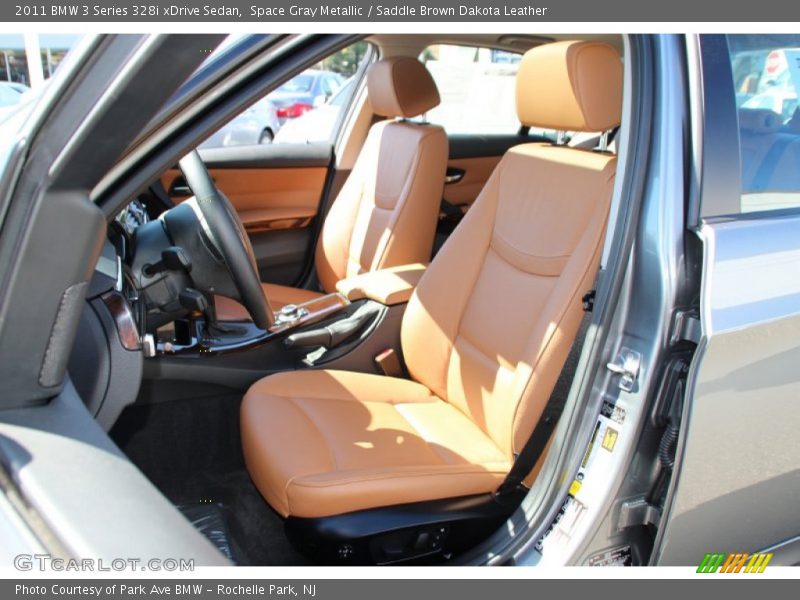 Space Gray Metallic / Saddle Brown Dakota Leather 2011 BMW 3 Series 328i xDrive Sedan