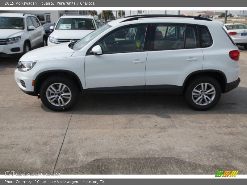 Pure White / Charcoal 2015 Volkswagen Tiguan S