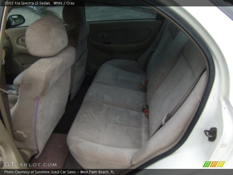 White / Gray 2002 Kia Spectra LS Sedan