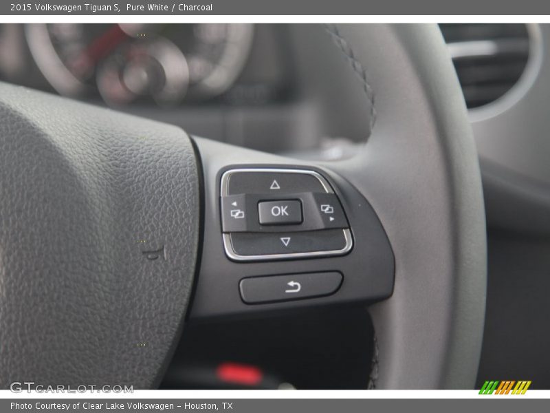 Pure White / Charcoal 2015 Volkswagen Tiguan S