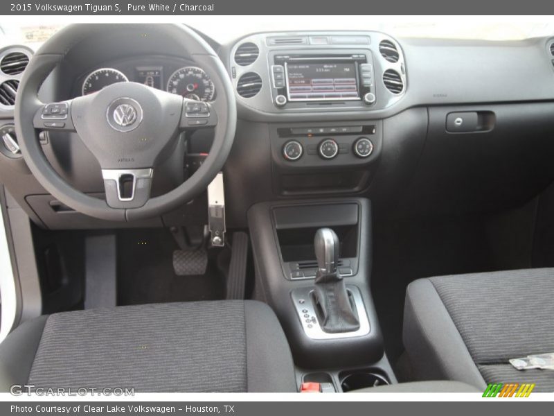 Pure White / Charcoal 2015 Volkswagen Tiguan S