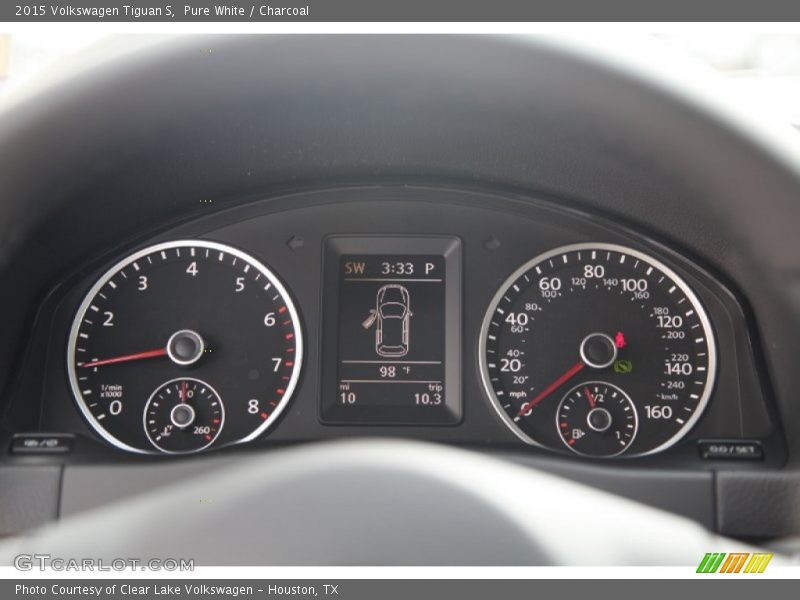 Pure White / Charcoal 2015 Volkswagen Tiguan S