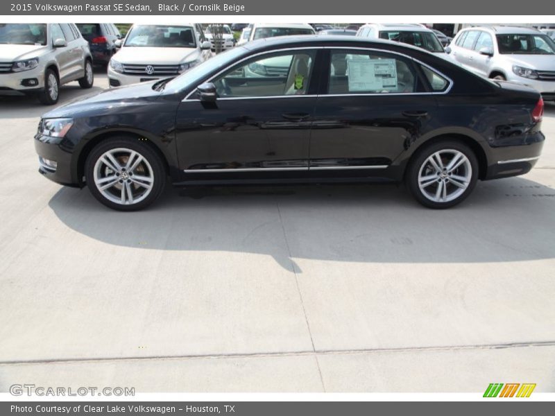 Black / Cornsilk Beige 2015 Volkswagen Passat SE Sedan