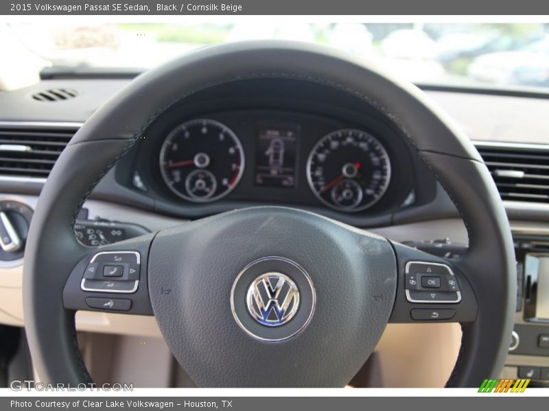 Black / Cornsilk Beige 2015 Volkswagen Passat SE Sedan