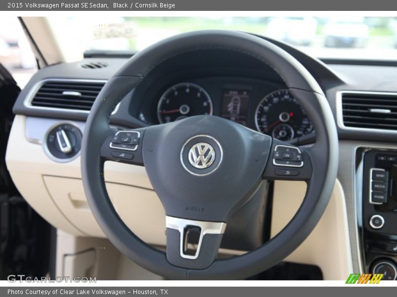 Black / Cornsilk Beige 2015 Volkswagen Passat SE Sedan
