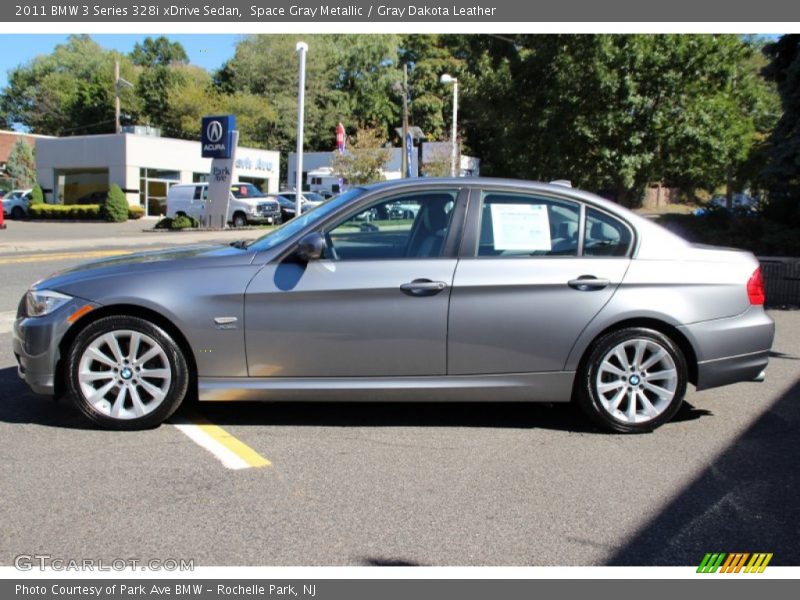 Space Gray Metallic / Gray Dakota Leather 2011 BMW 3 Series 328i xDrive Sedan