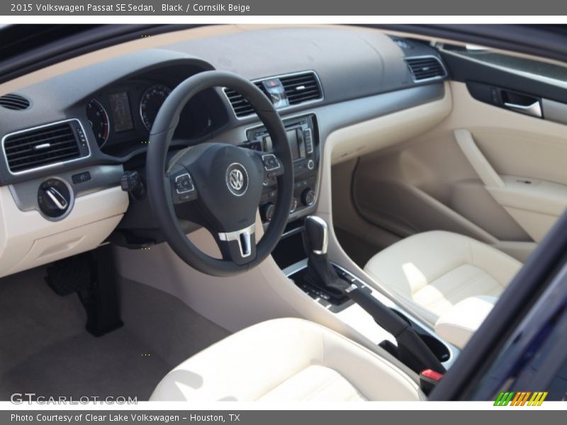 Black / Cornsilk Beige 2015 Volkswagen Passat SE Sedan