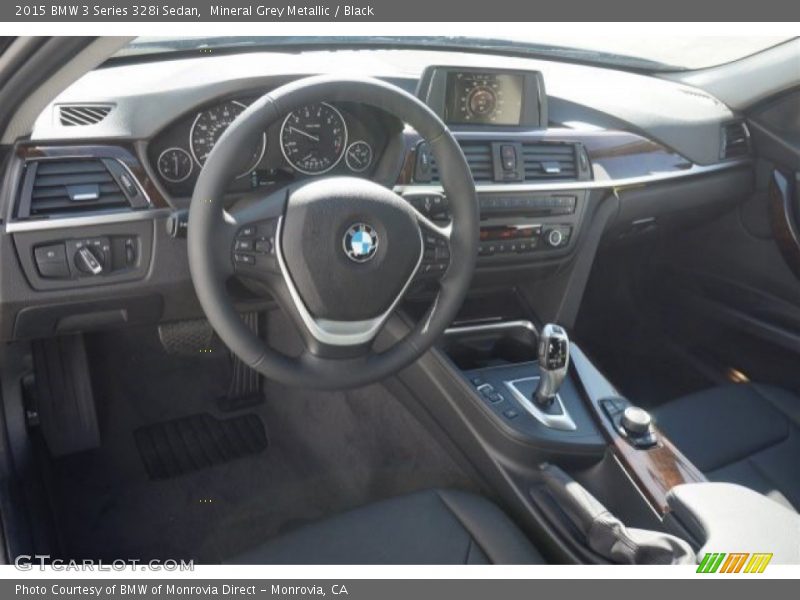 Mineral Grey Metallic / Black 2015 BMW 3 Series 328i Sedan