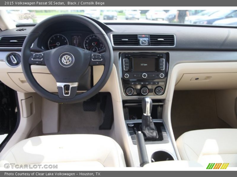 Black / Cornsilk Beige 2015 Volkswagen Passat SE Sedan