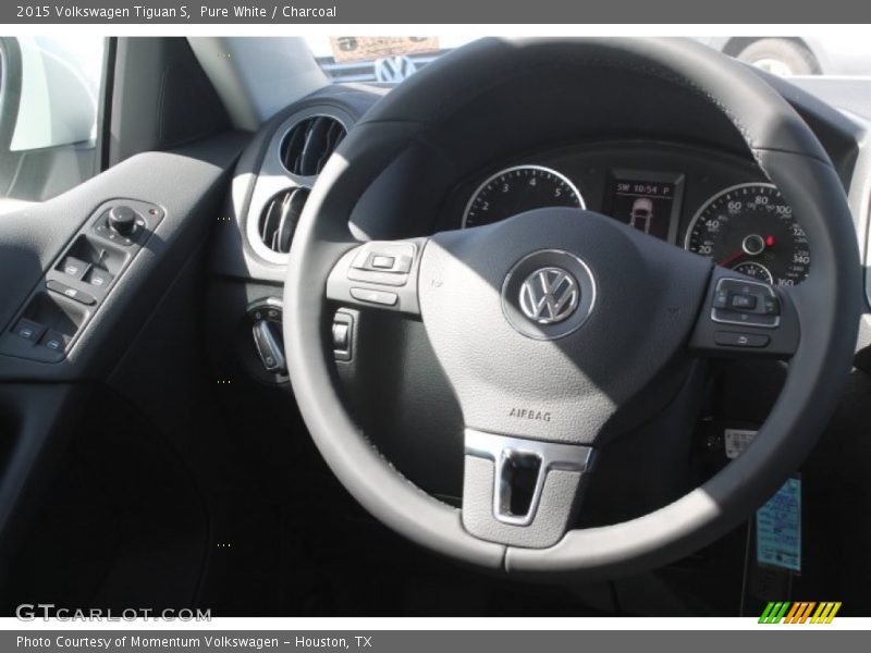 Pure White / Charcoal 2015 Volkswagen Tiguan S