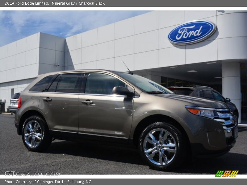 Mineral Gray / Charcoal Black 2014 Ford Edge Limited