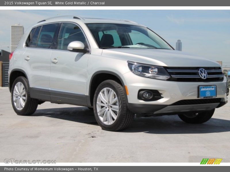 White Gold Metallic / Charcoal 2015 Volkswagen Tiguan SE