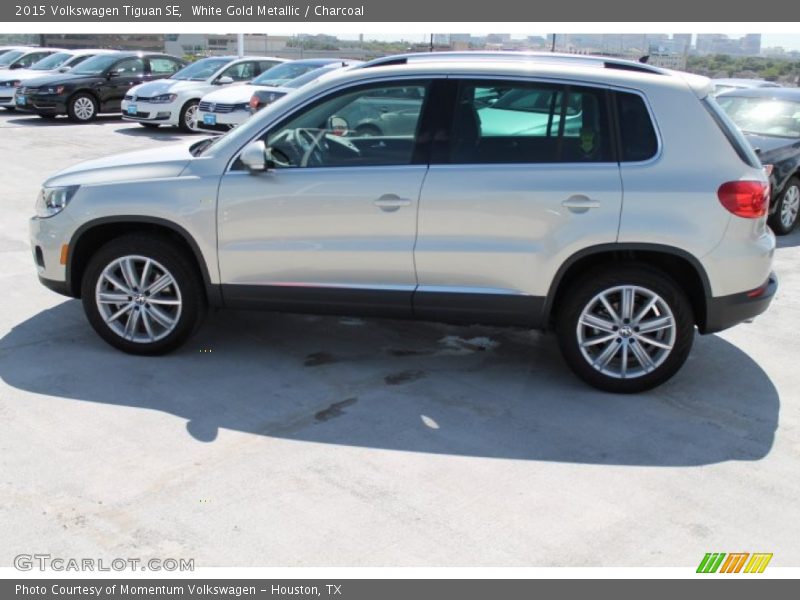 White Gold Metallic / Charcoal 2015 Volkswagen Tiguan SE