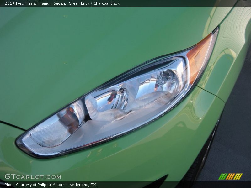 Green Envy / Charcoal Black 2014 Ford Fiesta Titanium Sedan