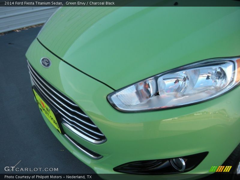 Green Envy / Charcoal Black 2014 Ford Fiesta Titanium Sedan