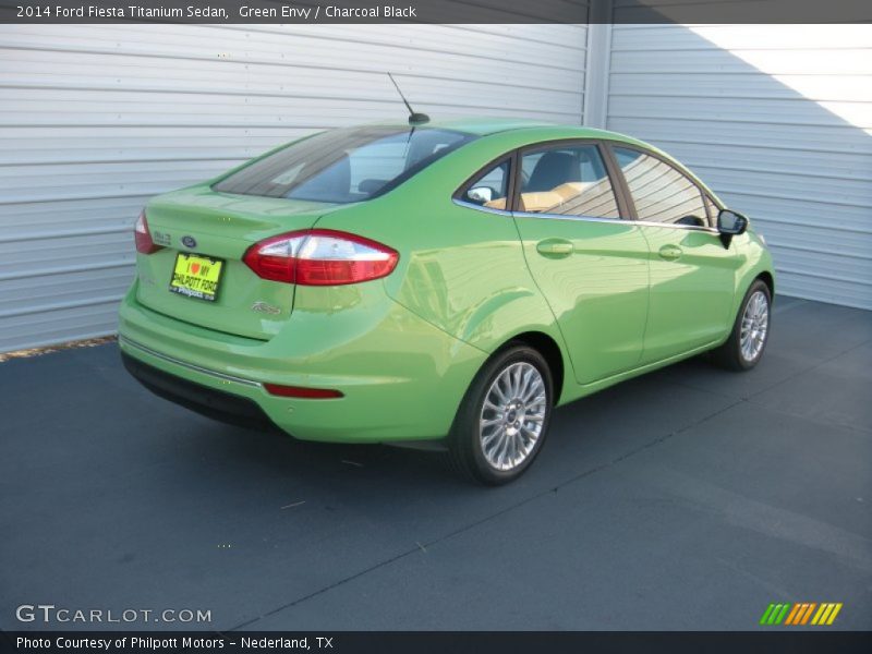 Green Envy / Charcoal Black 2014 Ford Fiesta Titanium Sedan