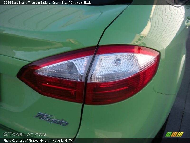 Green Envy / Charcoal Black 2014 Ford Fiesta Titanium Sedan