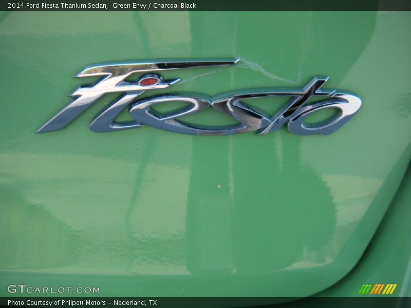 Green Envy / Charcoal Black 2014 Ford Fiesta Titanium Sedan