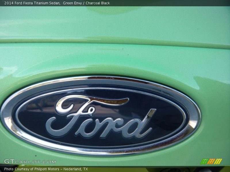 Green Envy / Charcoal Black 2014 Ford Fiesta Titanium Sedan