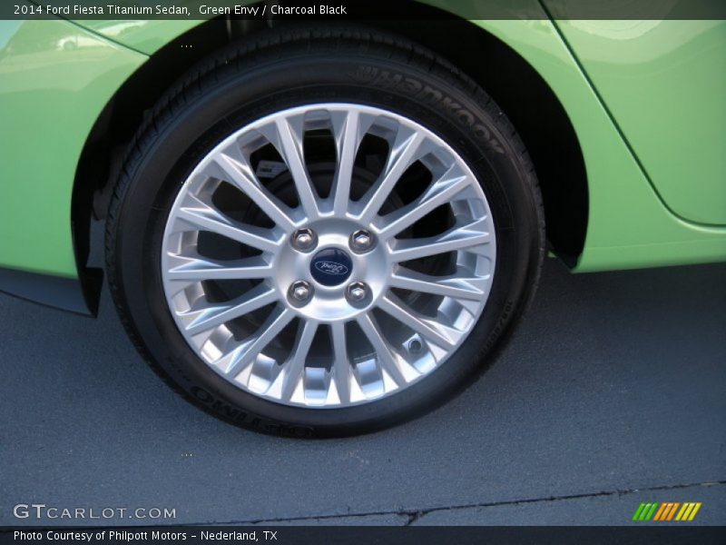 Green Envy / Charcoal Black 2014 Ford Fiesta Titanium Sedan