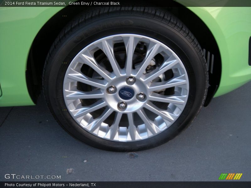 Green Envy / Charcoal Black 2014 Ford Fiesta Titanium Sedan