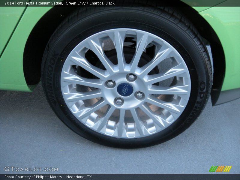 Green Envy / Charcoal Black 2014 Ford Fiesta Titanium Sedan