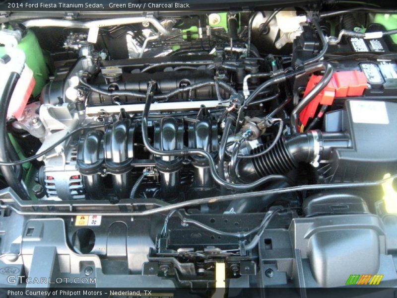 Green Envy / Charcoal Black 2014 Ford Fiesta Titanium Sedan