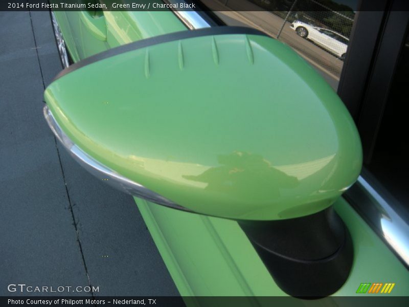 Green Envy / Charcoal Black 2014 Ford Fiesta Titanium Sedan