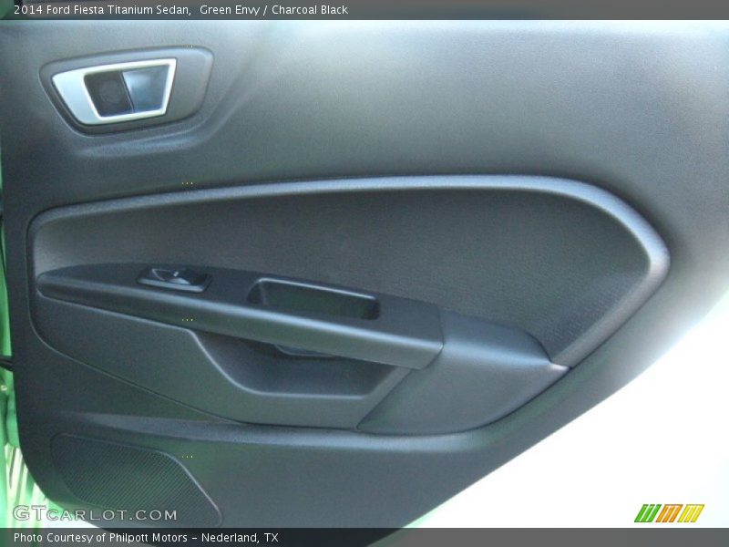 Green Envy / Charcoal Black 2014 Ford Fiesta Titanium Sedan