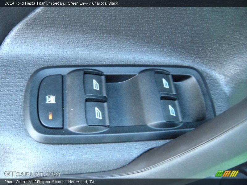 Green Envy / Charcoal Black 2014 Ford Fiesta Titanium Sedan