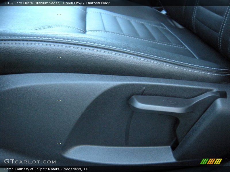 Green Envy / Charcoal Black 2014 Ford Fiesta Titanium Sedan