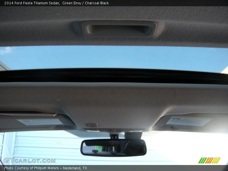 Green Envy / Charcoal Black 2014 Ford Fiesta Titanium Sedan