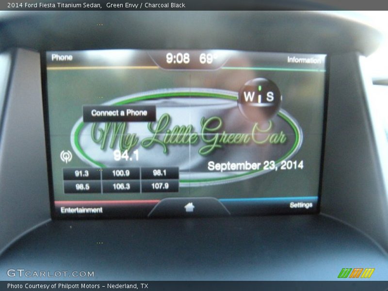 Green Envy / Charcoal Black 2014 Ford Fiesta Titanium Sedan