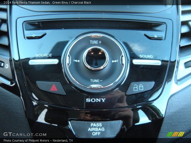 Green Envy / Charcoal Black 2014 Ford Fiesta Titanium Sedan