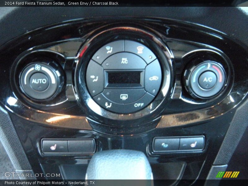 Green Envy / Charcoal Black 2014 Ford Fiesta Titanium Sedan