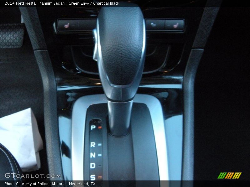Green Envy / Charcoal Black 2014 Ford Fiesta Titanium Sedan